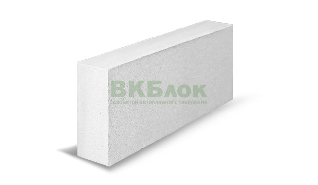 Газобетон ВКБлок D400 625х100х250 мм фото 0